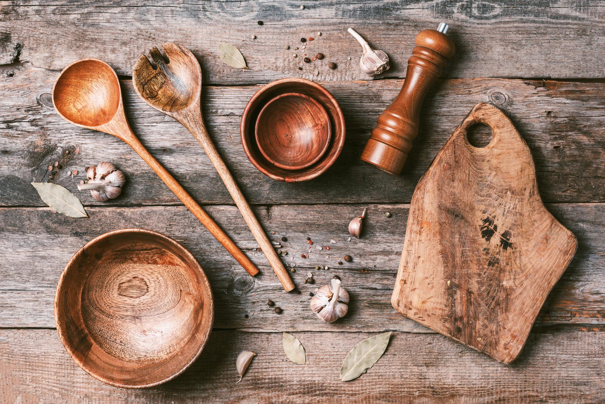 Workshop hands-on station with copper pans